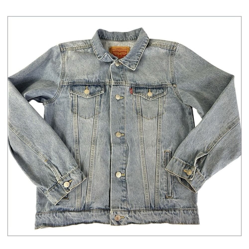 Levi's Jean Jacket Girls Large (12-13 YRS ) Denim Med Wash Trucker Button Up